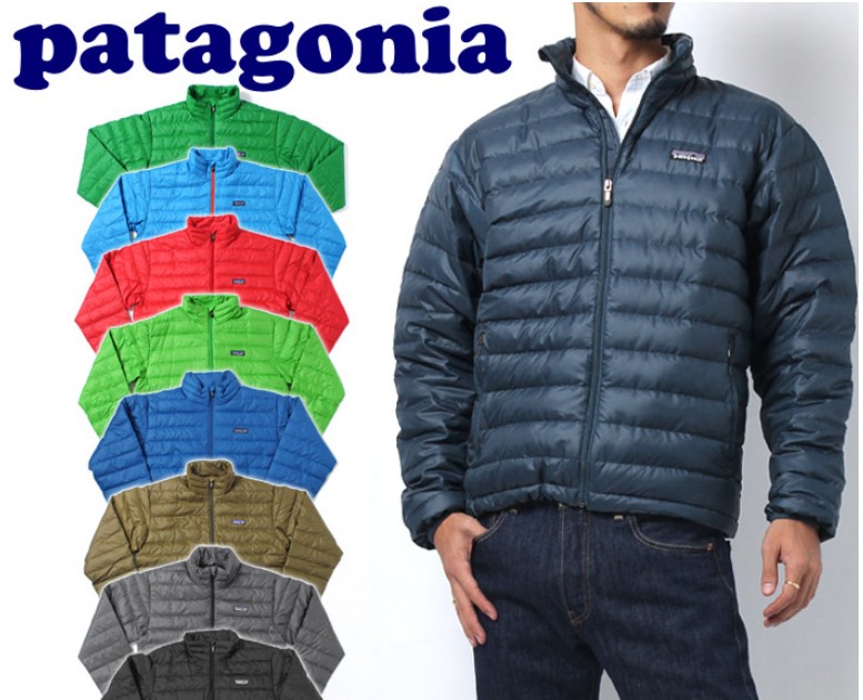 patagonia - パタゴニア ダウンコート グースダウン 刺繍ロゴ ブラック